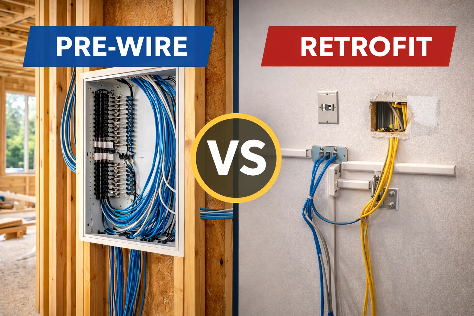 Pre-Wire vs. Retrofit: What Builders Need to Know