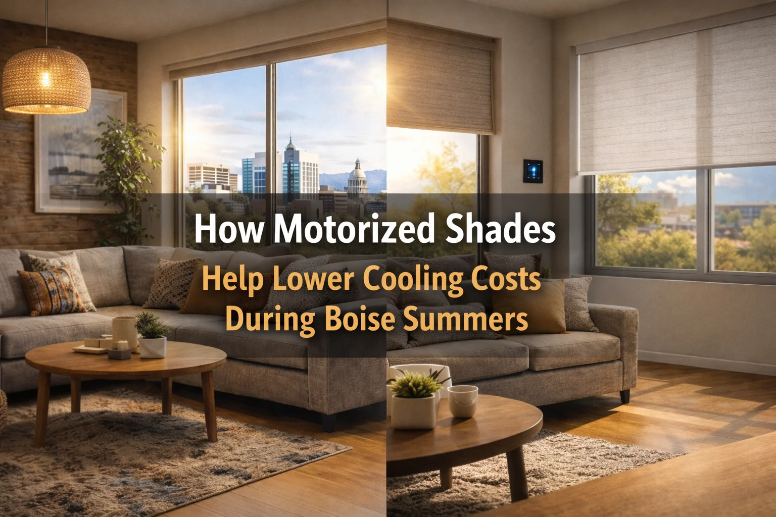How Motorized Shades Help Lower Cooling Costs During Boise Summers